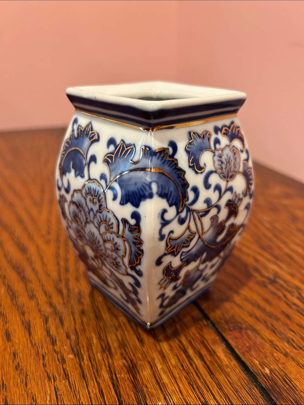 Blue and White Porcelain Decorative Jar - Elegant Floral Accent